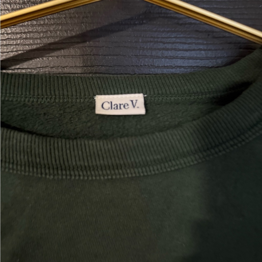 Clare V Green and White Sweater - Picture 5 of 7